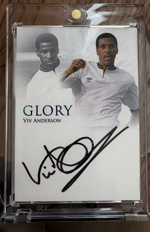 Viv Anderson 2024 Futera Unique Glory Autograph Card 02/05 England