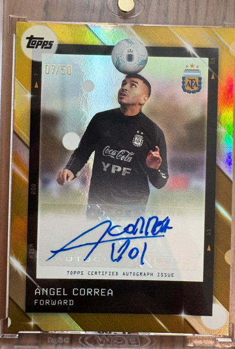 2025 Topps Focus Argentina Ángel Correa Argent Autograph Gold Parallel 07/50